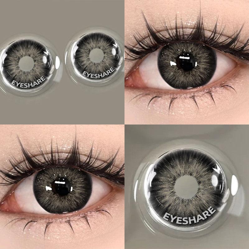 PATTAYA Black Natural Korean Contact Lenses - 14.5mm Diameter, 12 Months Use, Power Range: 0.00 to -8.00
