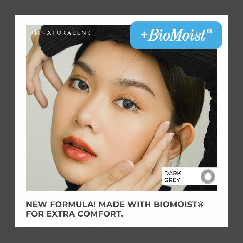 Naturalens Dark Grey Softlens Biomoist (1PC/SEBELAH) Contact Lens (0 sd -10) normal minus