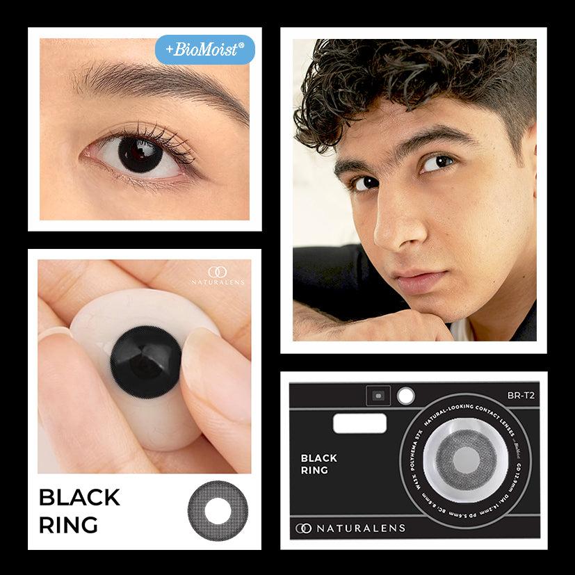 Naturalens Black Ring Softlens Biomoist (1PC/SEBELAH) Contact Lens (0 sd -10) normal minus