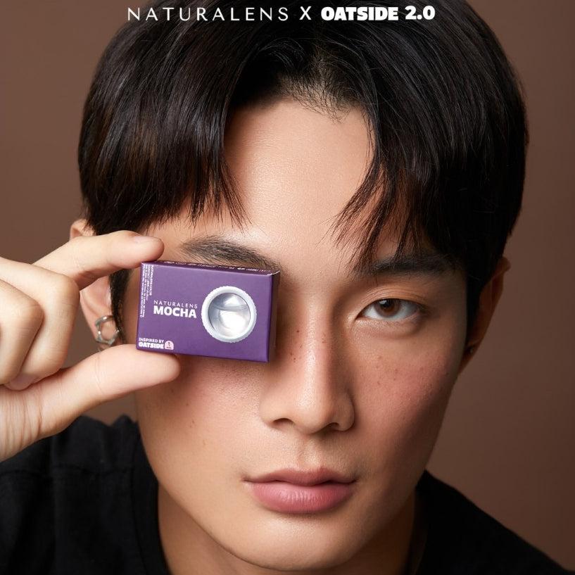 Naturalens x Oatside Mocha Softlens Biomoist (1PC/SEBELAH) Contact Lens (0 sd -10) normal minus