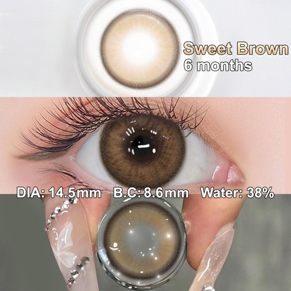 Magister Softlens minus (-1.00 s/d -6 .00) Luna Sweet Brown soflen minus soflens grey 14.50MM