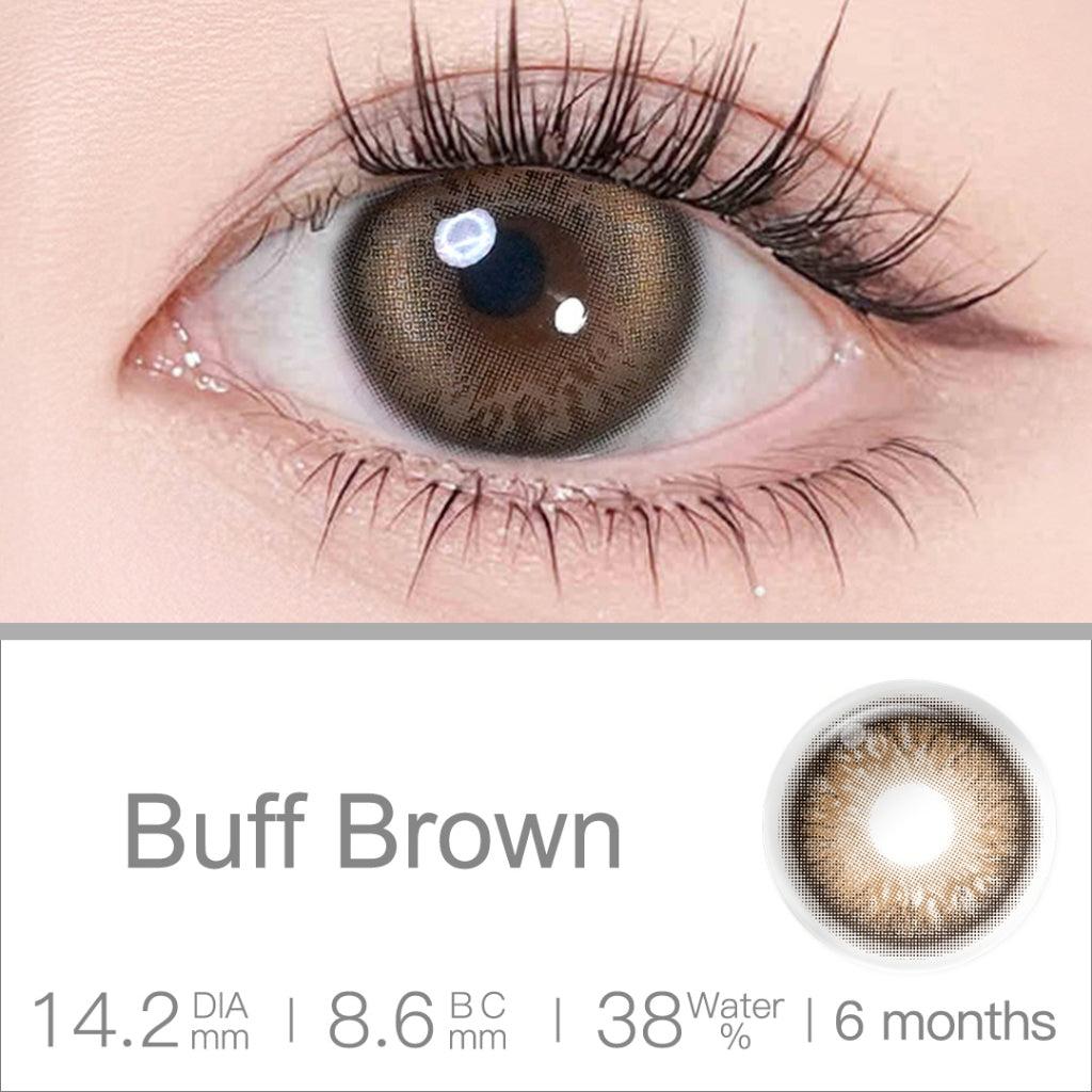 Magister Softlens minus BLUSH GIRL Buff Brown 14.2mm lensa kontak soflen warna Shadow Gray soflens normal