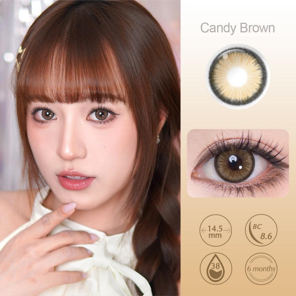 Magister soflens minus [0.00~-6.00] brown softlens no ring natural  big eyes