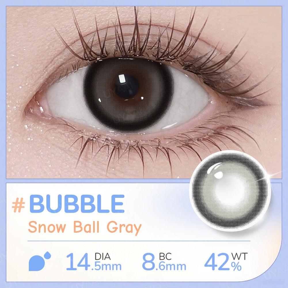 UYAAI softlens 14.5MM Minus 0.00 s/d -6.00 Mata Korea seri Snow Ball Sepasang LENSA KONTAK  6Bulan