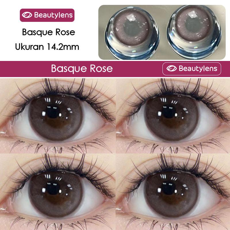 Live39 Basque Rose 14.2 BEAUTYLENS Softlens Merah dan Biru Lensa Berwarna mata normal&minus