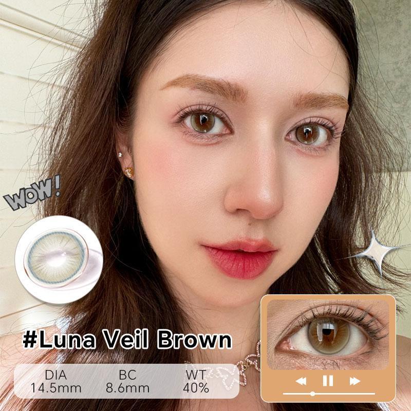 Mysticeyes Color Contact Lenses (0.00 to -5.00) in Grey, Brown, Black | 40% Water | 14.2-14.5mm