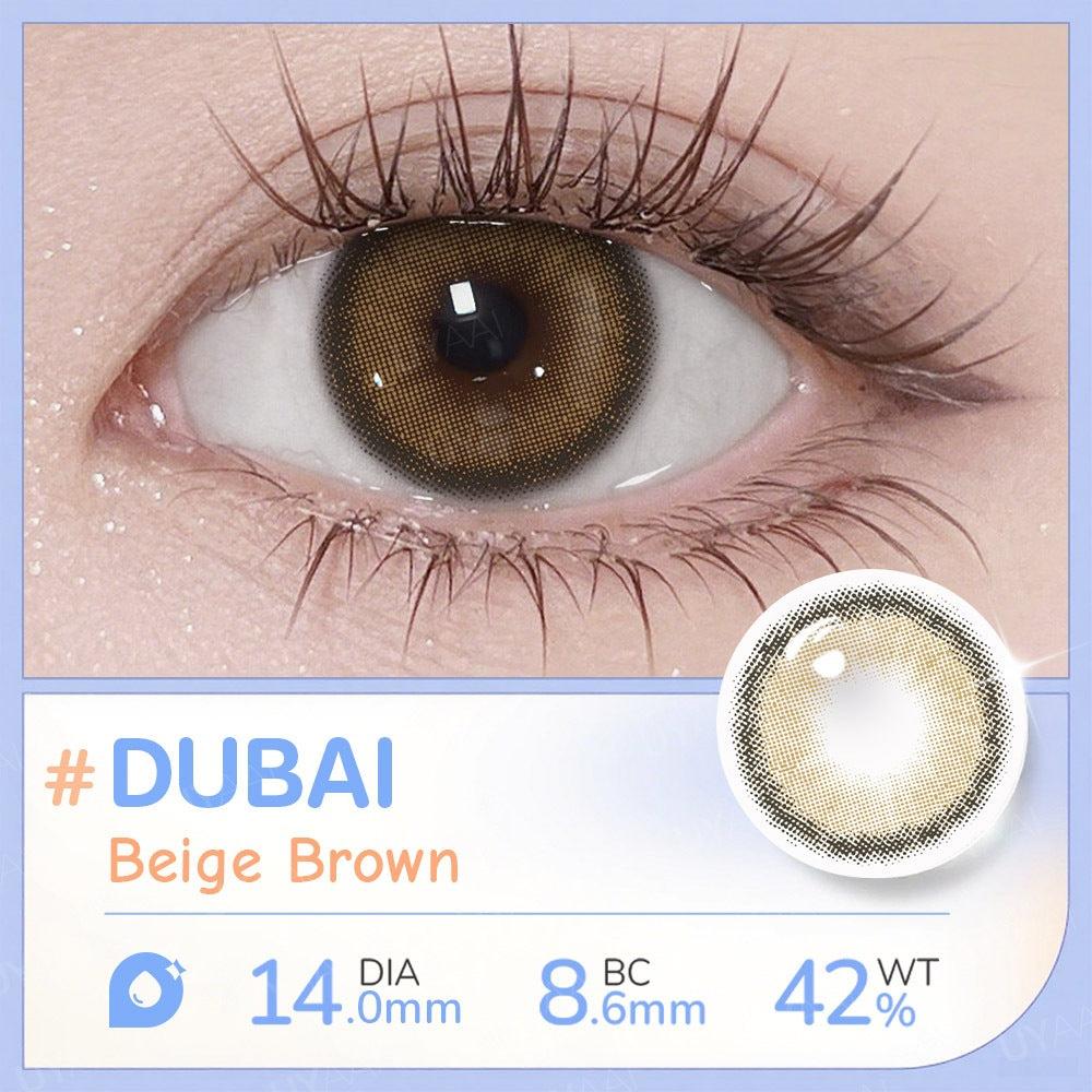 UYAAI Korean Classic Series Colored Contact Lenses - 14.0mm, Power Range: 0.00 to -6.00, 1 Pair (6 Months Supply)