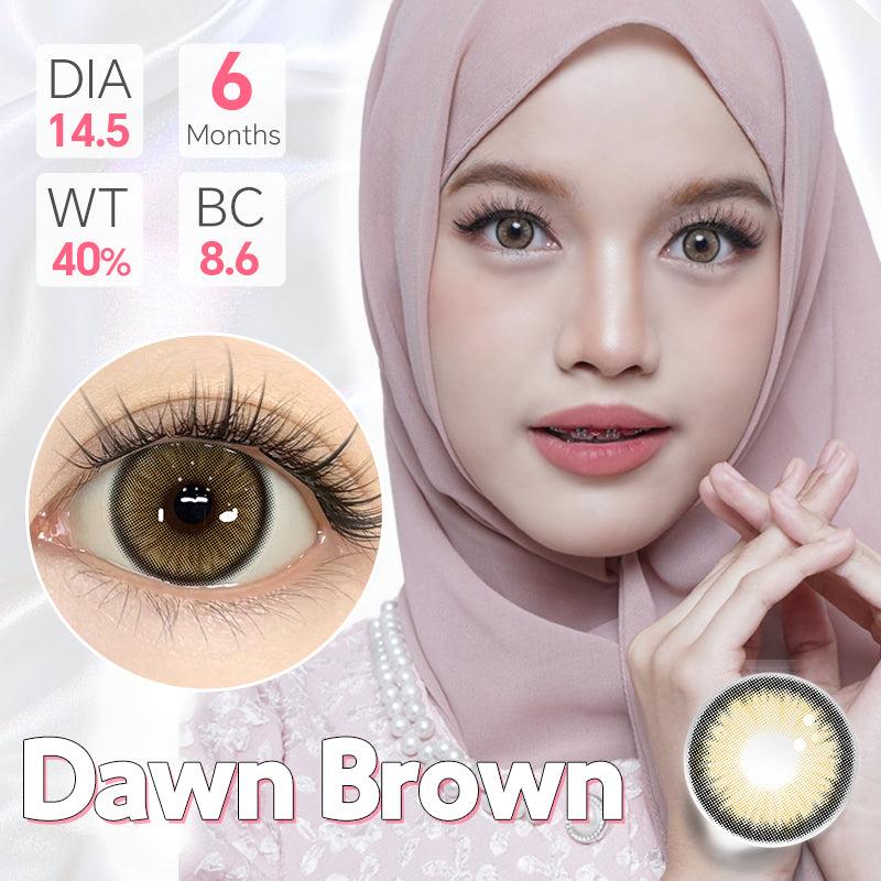 MysticEyes Dawn Series Colored Contact Lenses - 14.5mm Diameter, Includes Free Lens Case