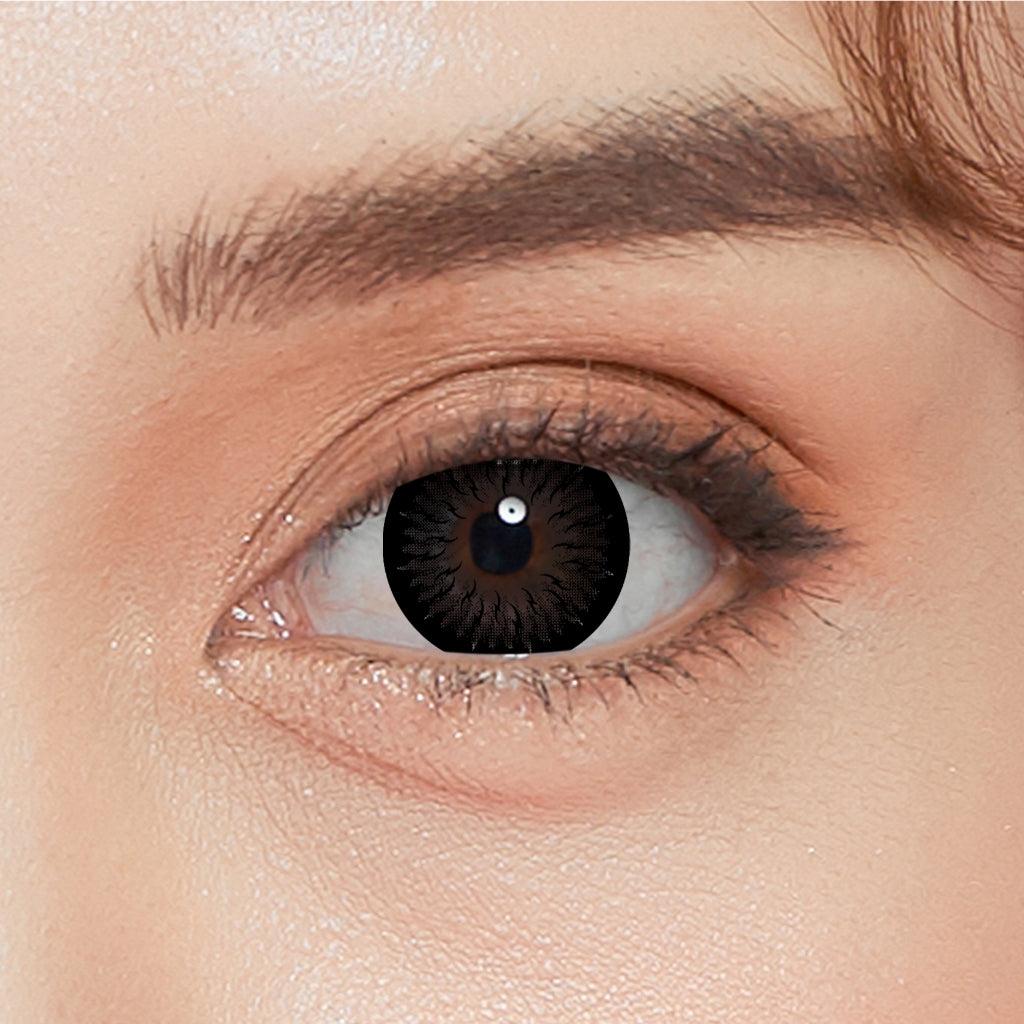 (NORMAL/POWER) SOFTLENS FULL COLOR NEBULA BLACKROSE 16mm diameter BIG EYES - Softlens Hitam - Softlens Big Eyes