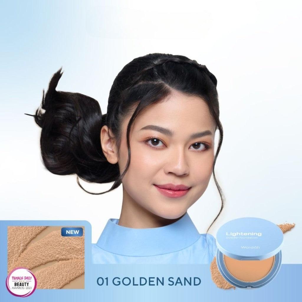 Wardah Lightening Powder Foundation Light Feel 12 g - Bedak Padat | Merah Jingga Official