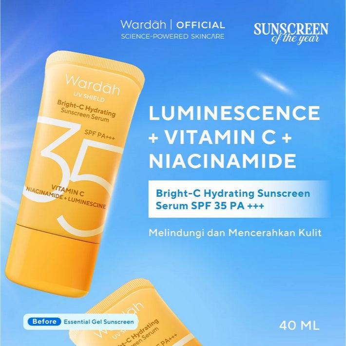 Wardah UV Shield Bright-C Hydrating Sunscreen Serum SPF 35 PA+++ 40ml