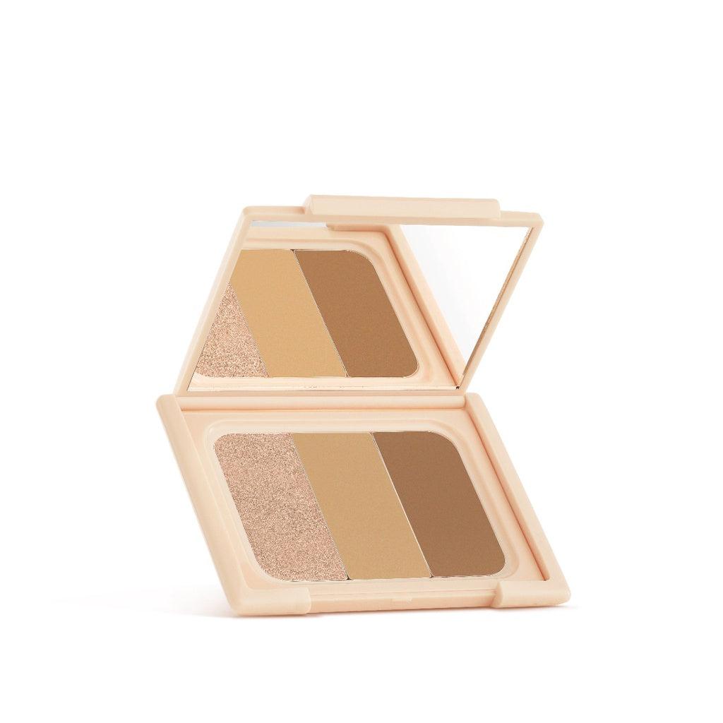 WARDAH Colorfit Highlight Contour Palette - 3 in 1 Highlighter, Contour, Concealer yang Pigmented, Blendable, Mudah Digunakan -