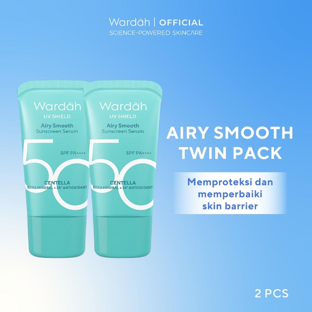 NEW FORMULA & PACKAGING! TWINPACK Wardah UV Shield Acne Calming Moisturizer SPF 35 PA+++, Bright-C Hydrating Serum SPF 35 PA+++…