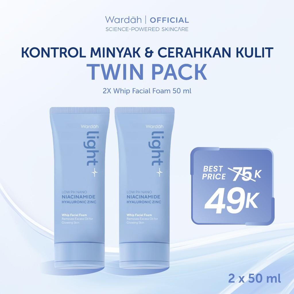 WARDAH Lightening Low pH Nano Niacinamide Hyaluronic Zinc Whip Facial Foam | Light+ Facial Wash Skincare Face Wash Sabun Cuci M…