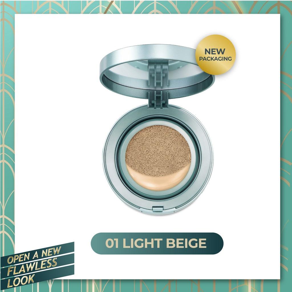 WARDAH Exclusive Flawless Cover Cushion - Alas Bedak dengan Hasil Matte Flawless dan Tahan Lama Hingga 10 Jam - Dilengkapi SPF…