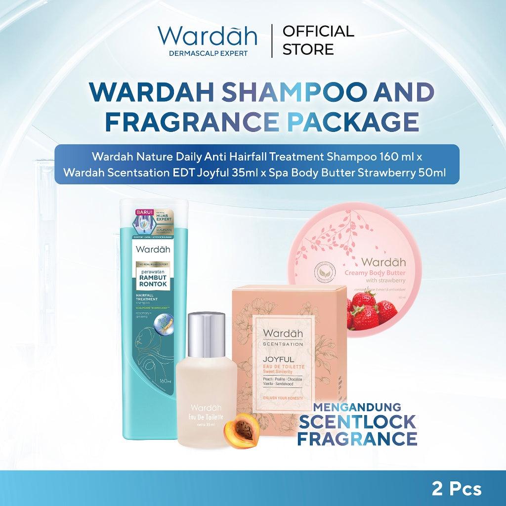 Wardah Paket Scentsation Eau de Toilette 35 ml + Spa Body Butter 50 ml +Hairfall Shampoo 160 ml