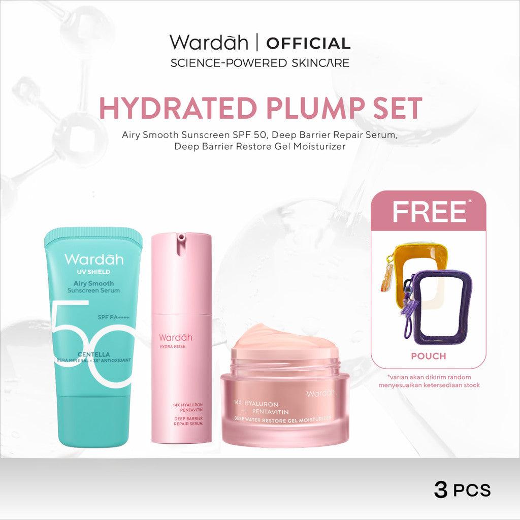 WARDAH Paket 3 Pcs [Gel Moisturizer, Face Wash, dan Serum/Toner] - Bright Radiant, Bright Glowing, Calm Acne, Hydrated Plump, N…