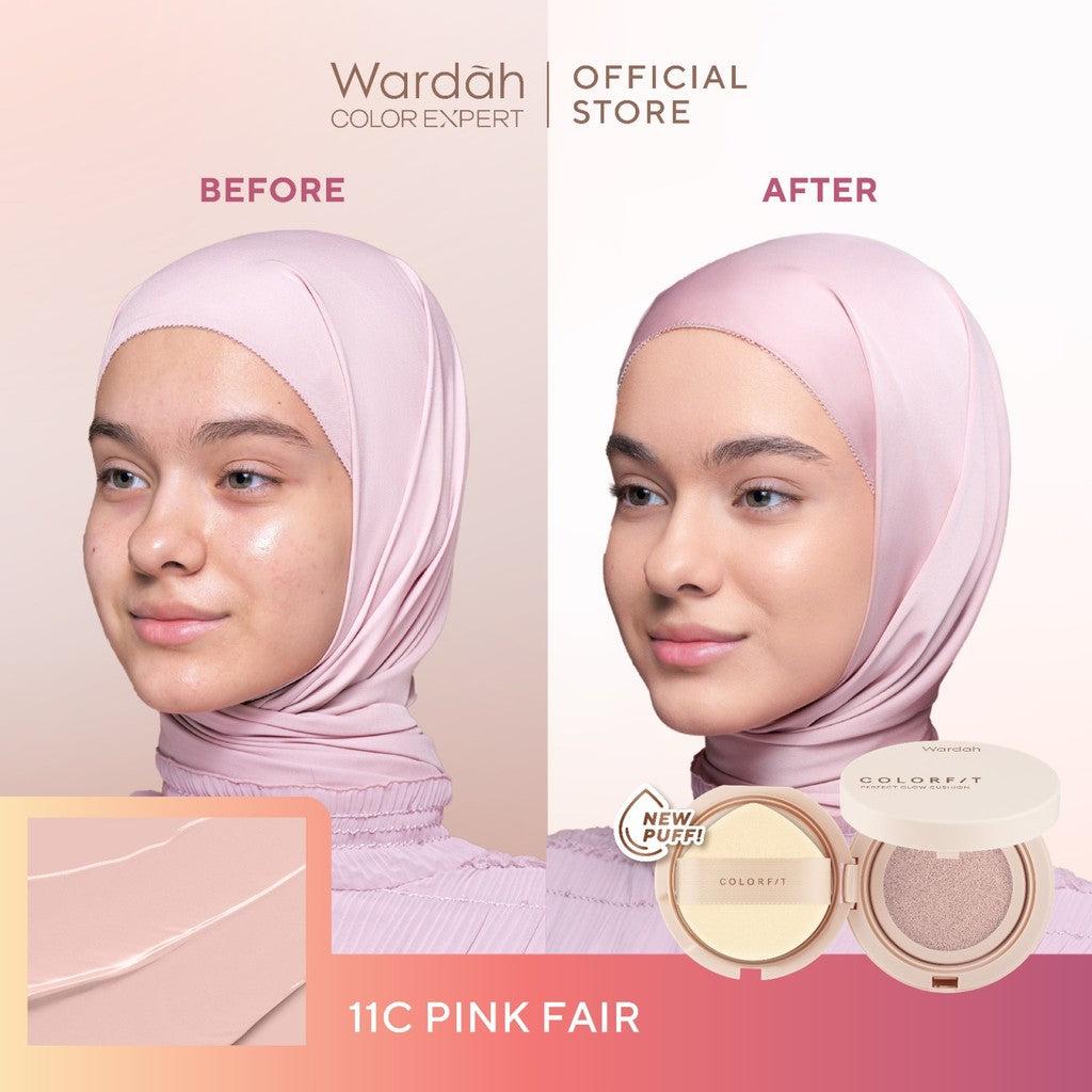WARDAH Colorfit Perfect Glow Cushion -Tahan Lama Hingga 12 Jam Dilengkapi SPF 33 PA dan Centella Asiatica Hasil Akhir Glowing d…