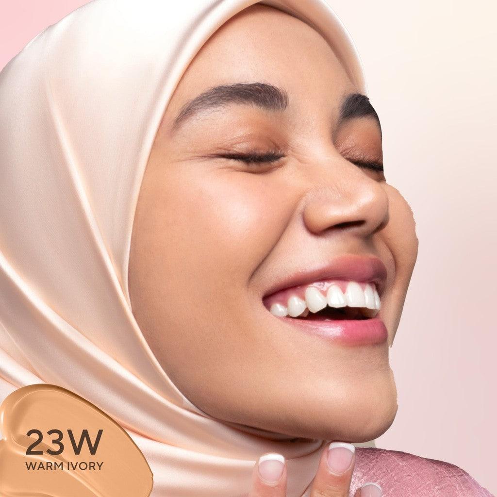 WARDAH Paket Perfect Pair Set - Colorfit Perfect Glow Cushion + Moist Dew Tint - Makeup - Tahan Lama dengan Bedak