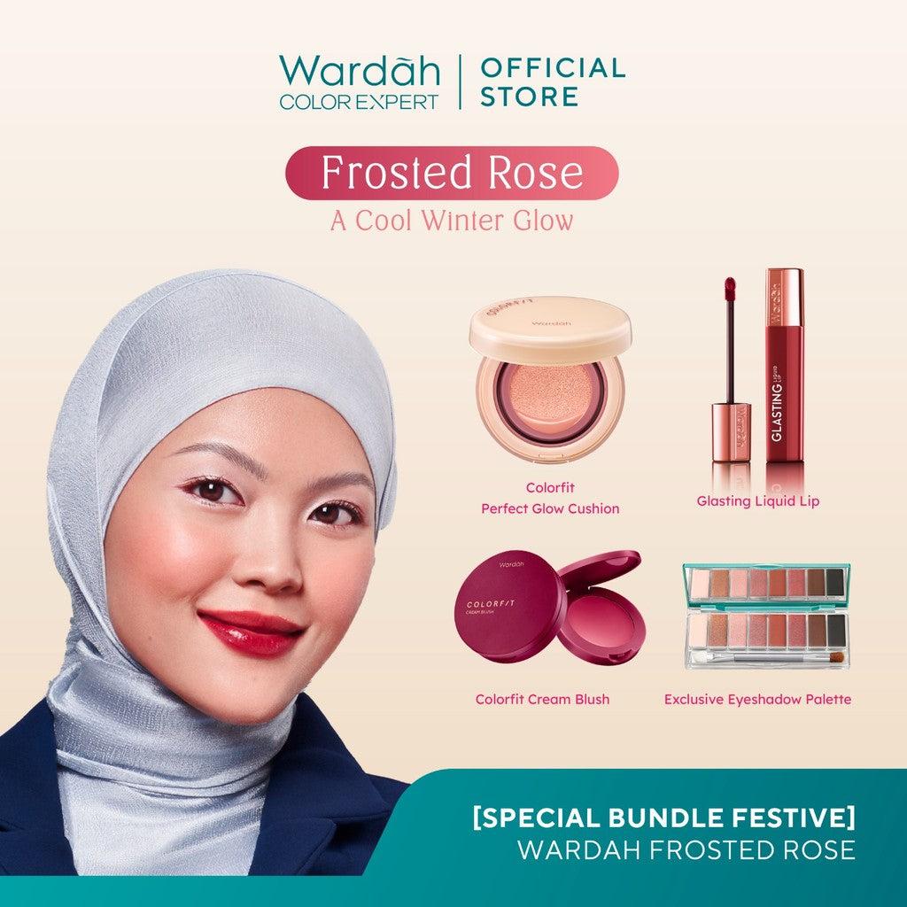 WARDAH Makeup Looks: Frosted Rose, Peachy Bloom, Mauve Radiance, Mocca Mousse – Colorfit Cushion, Liquid Lip, Lip Cream, Cream…