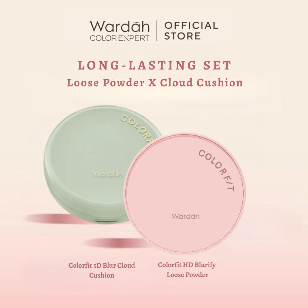 [Wardah Member Exclusive] WARDAH Colorfit HD Blurify Loose Powder + Colorfit Perfect Glow Cushion / Colorfit 5D Blur Cloud Cush…