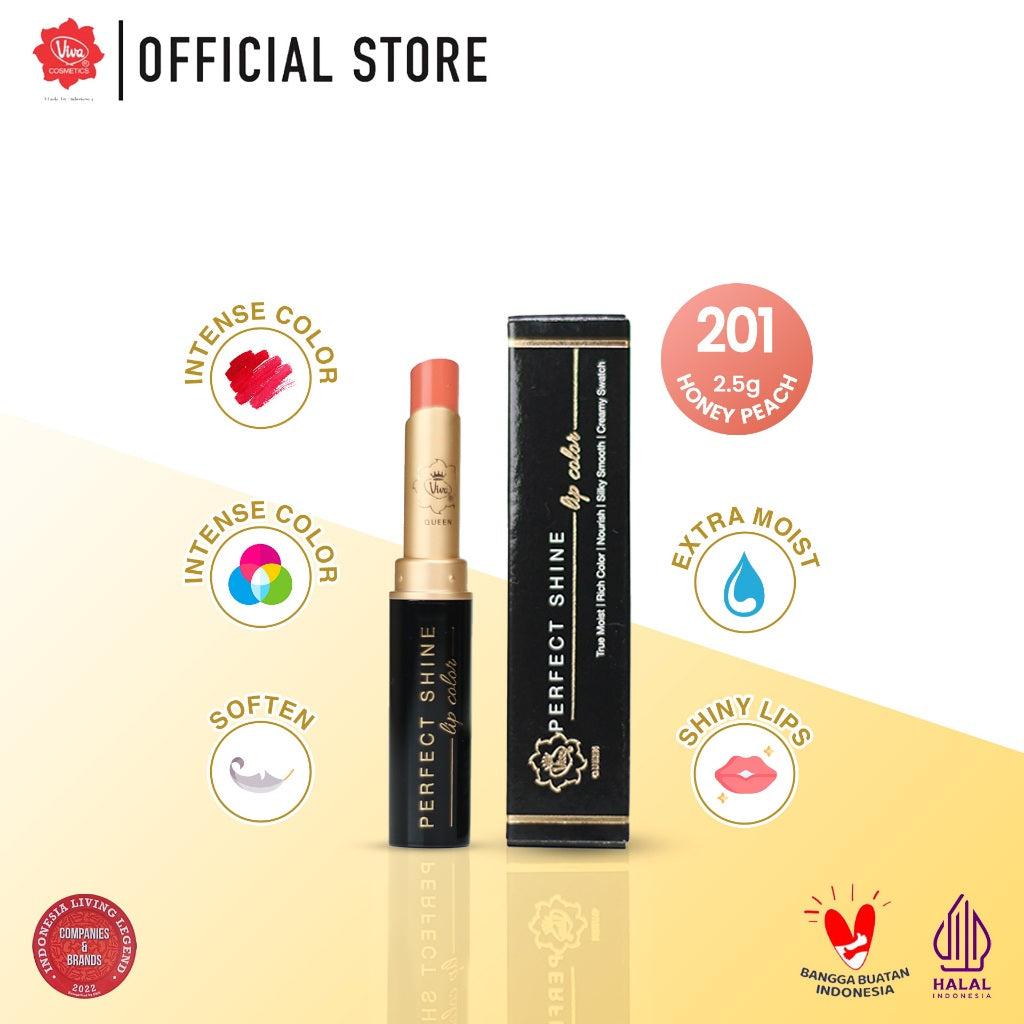 Viva Queen Perfect Shine Lip Color - RICH COLOR, CREAMY SWATCH, SILKY SMOOTH & NOURISH (with OMEGA 3 & Aloe Butter - tersedia 1…