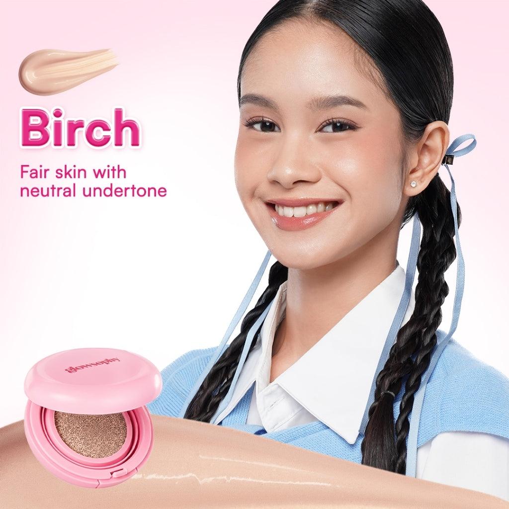 Glowsophy Bundle 4in1 Fresh & Flawless Set Low ph Cleanser + Glow Cushion + Lip SPF + Bearberry Tinted Sunscreen - Melindungi d…
