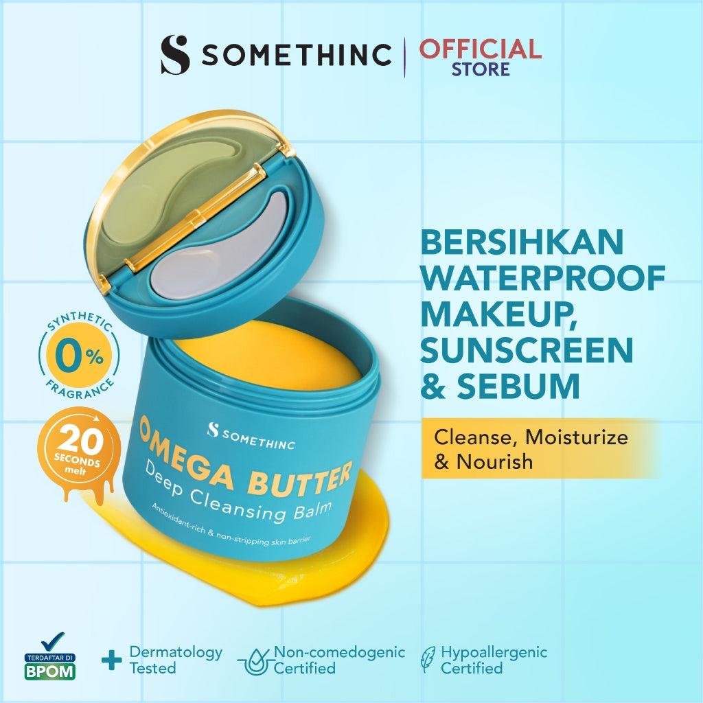 SOMETHINC Omega Butter Deep Cleansing Balm - Balm Pembersih Makeup Waterproof, Non comedogenic, Tidak Merusak Skin Barrier, Coc…