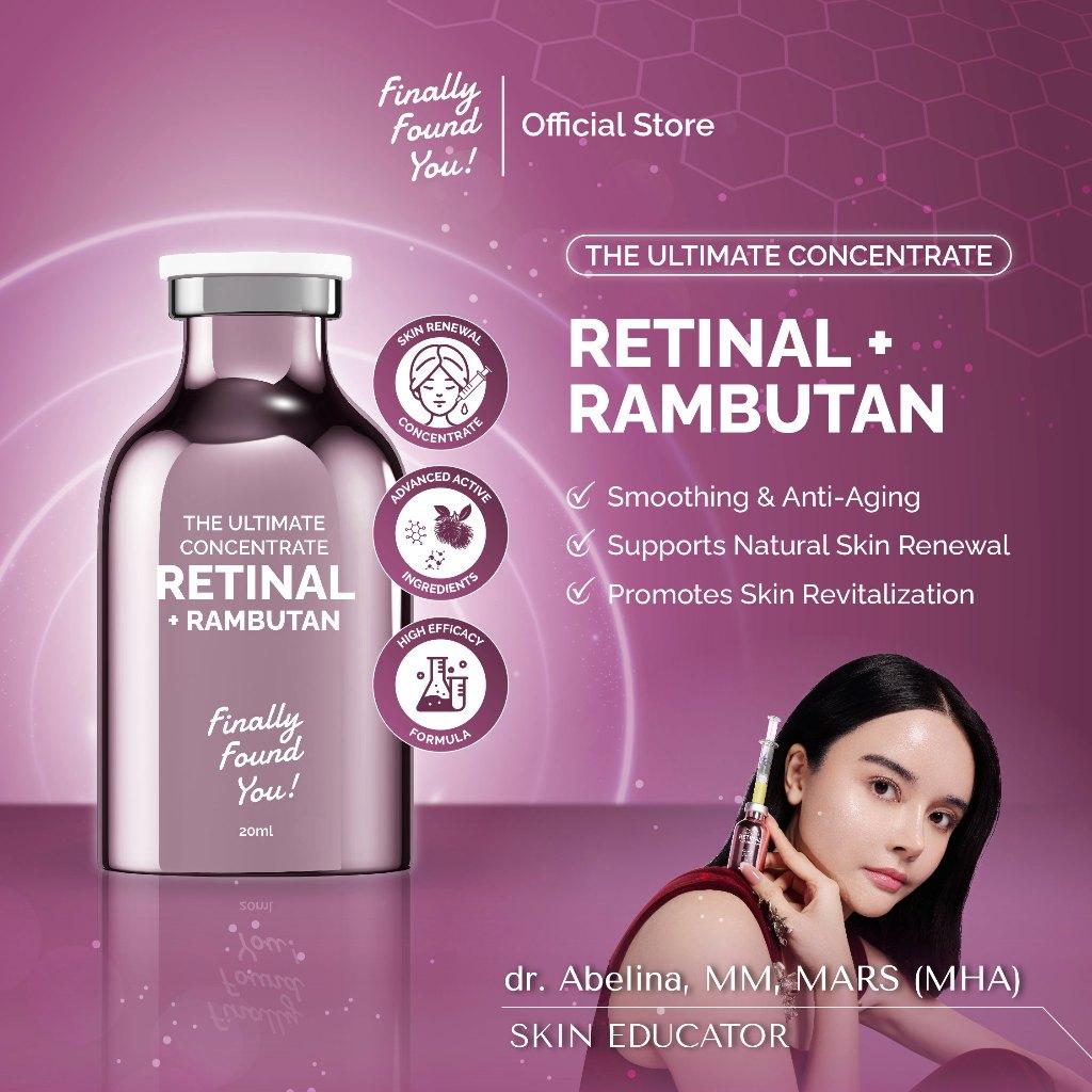The Ultimate Concentrate Retinal + Rambutan 20mL | Smoothing & Acne Care Serum untuk menghaluskan tekstur kulit dan mengurangi…