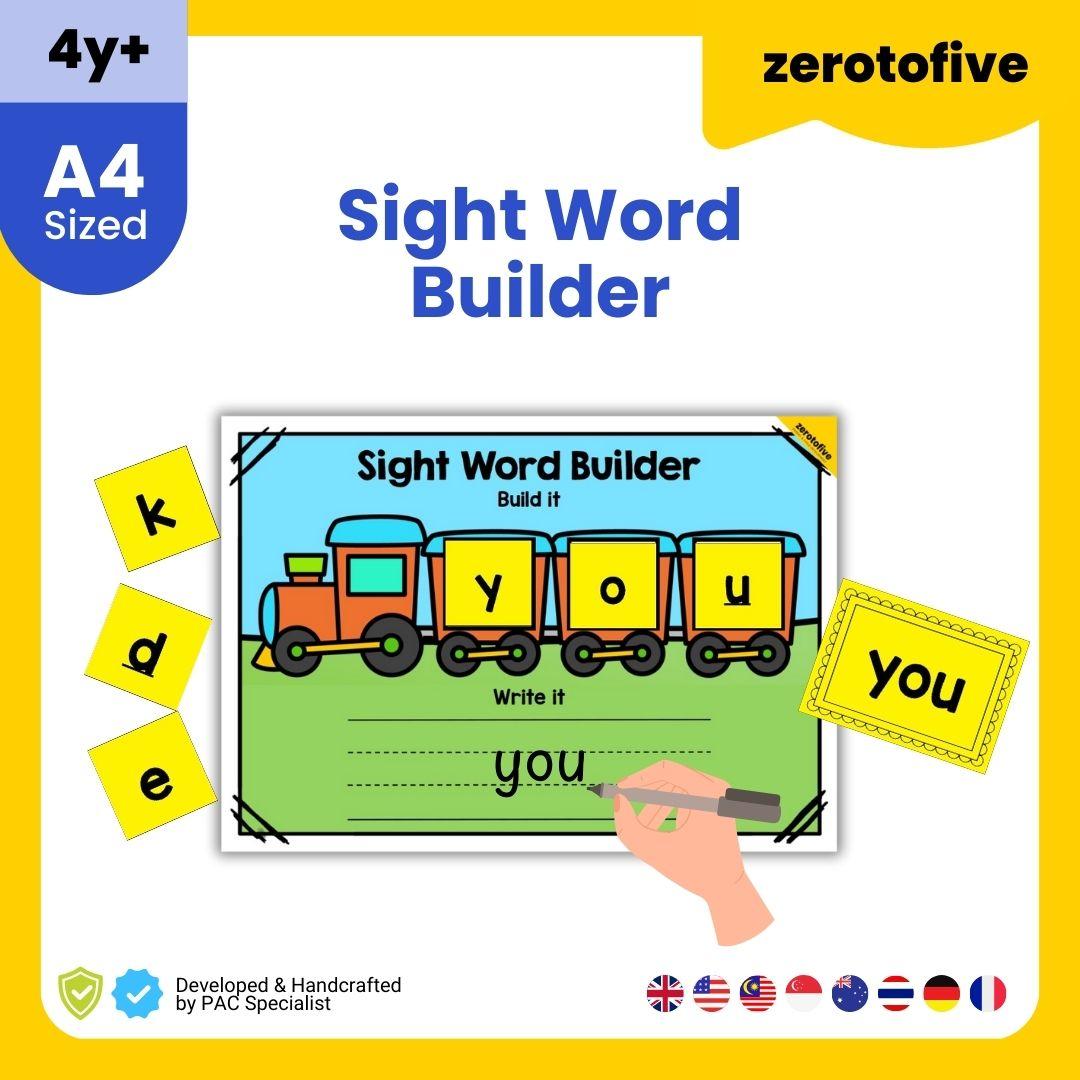 Sight Word Builder Transportation Themed