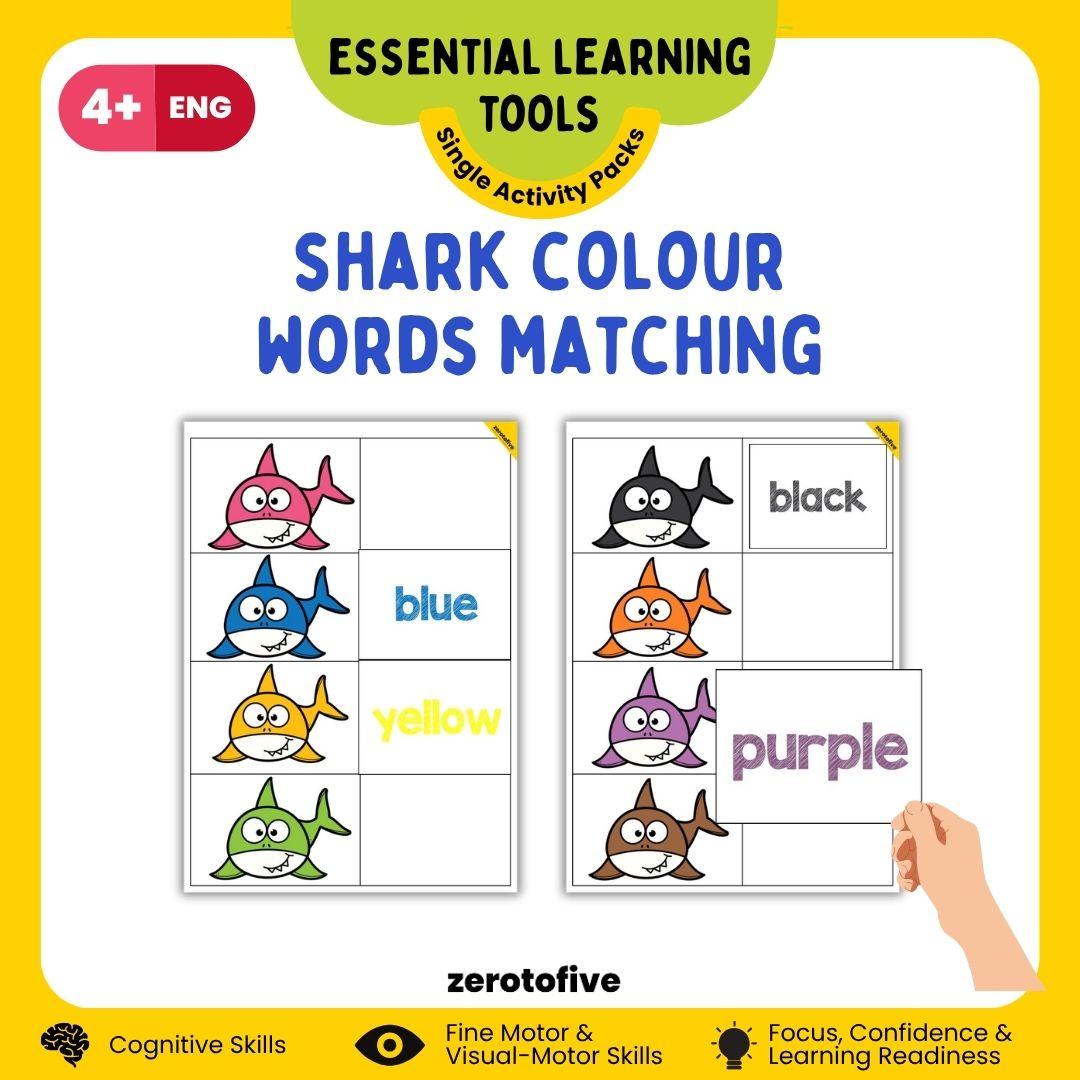 Colour Words Matching Baby Shark Themed