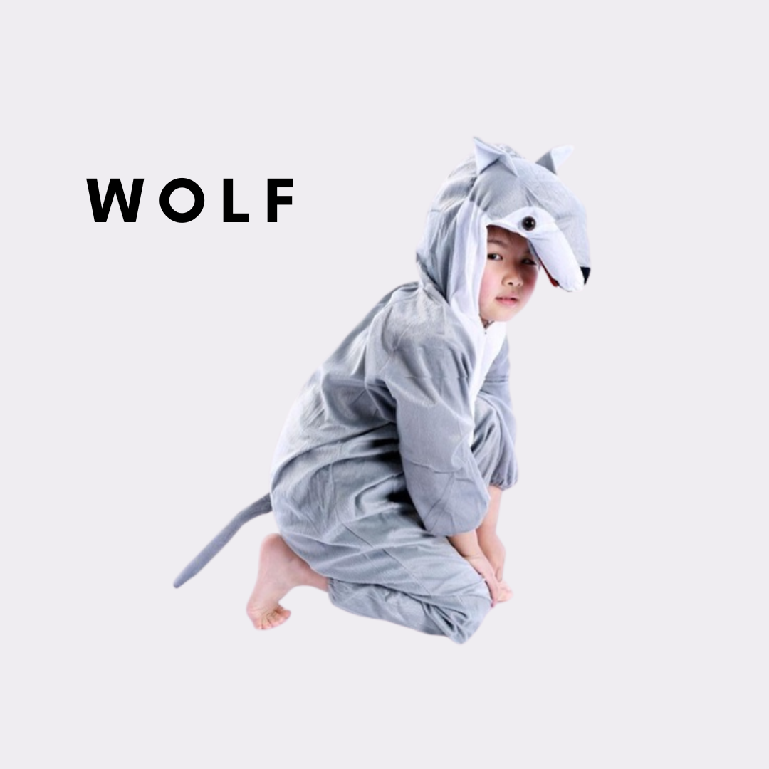 Costume Animal Wolf Kids (XS - 2XL)