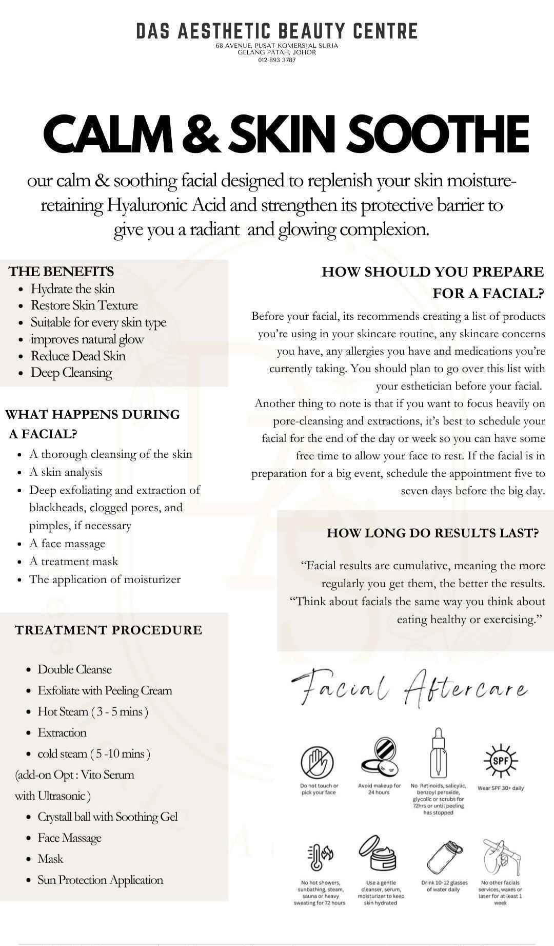 CALM & SKIN SOOTHE FACIAL TREATMENT 5 SESSIONS