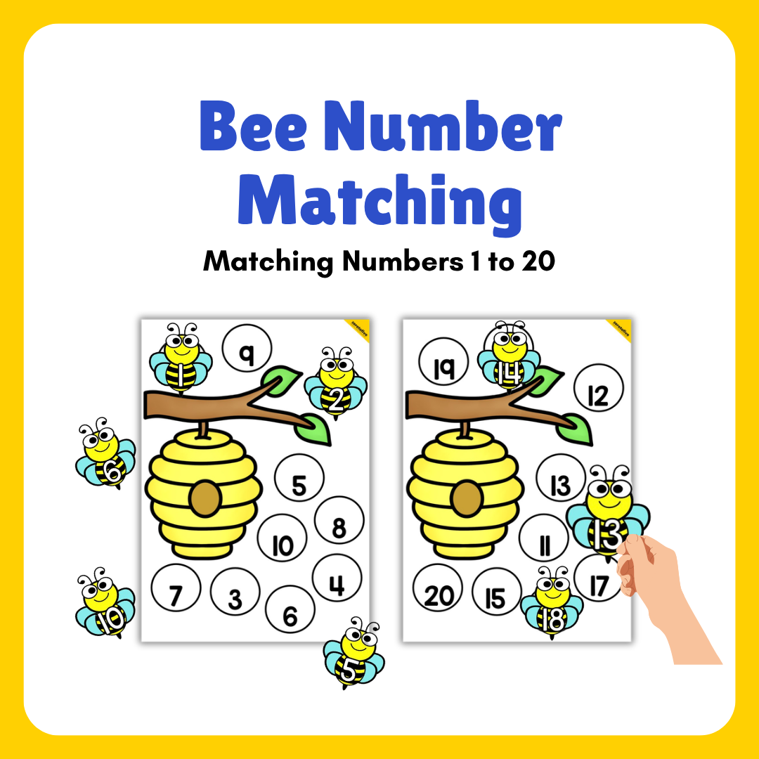 Bee Number Matching from 1 to 20