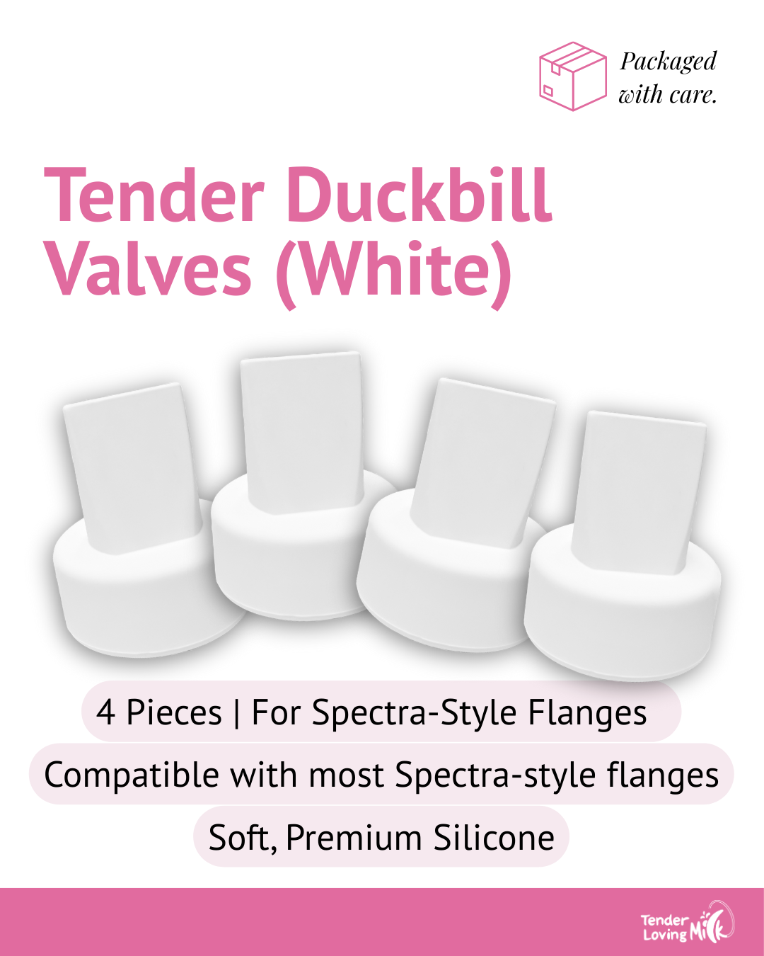 Tender Silicone Duckbill Valve (Pack of 4) | Spectra-Compatible