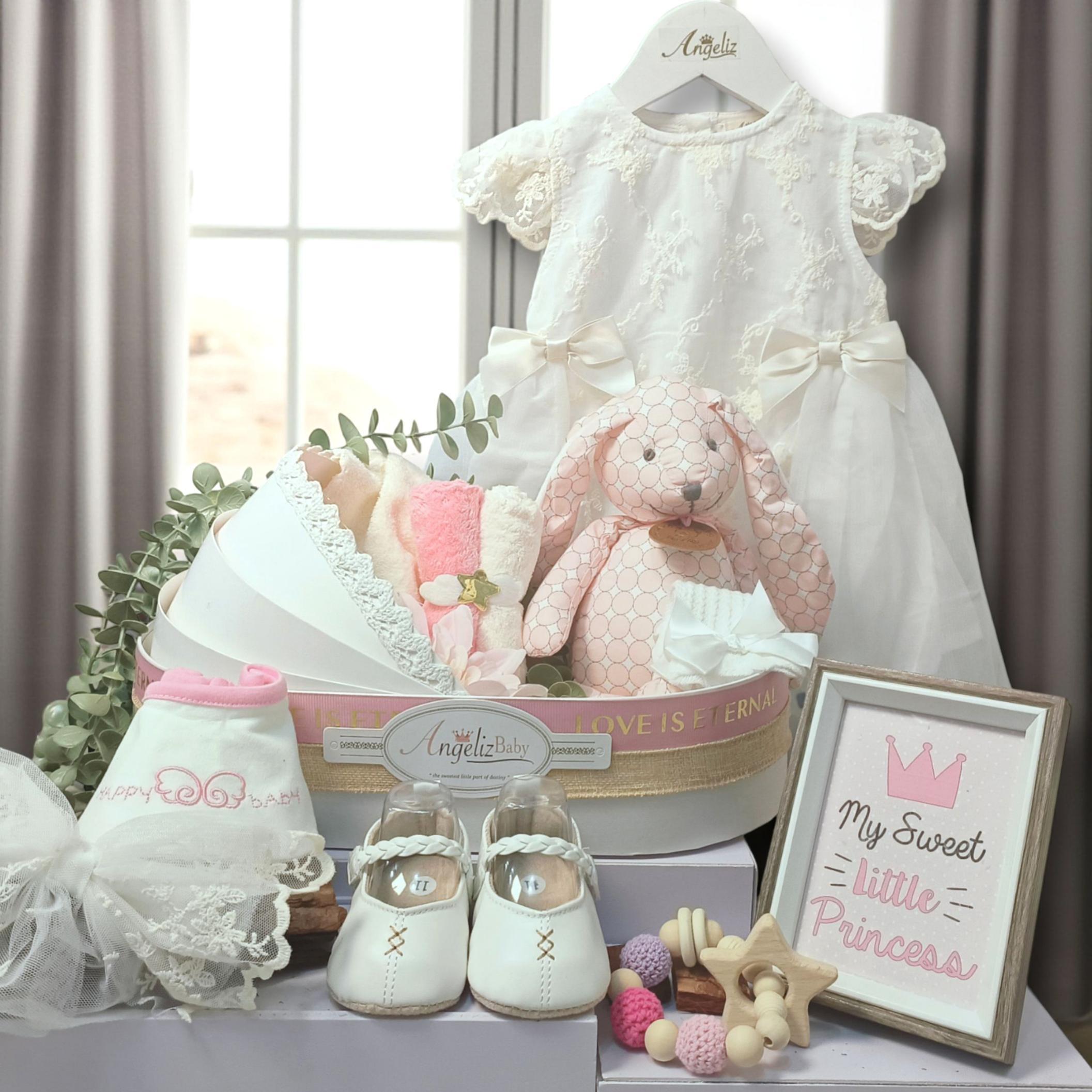 Angeliz Premium Princess Crib Baby Hamper Gift Set 10pcs-Pink