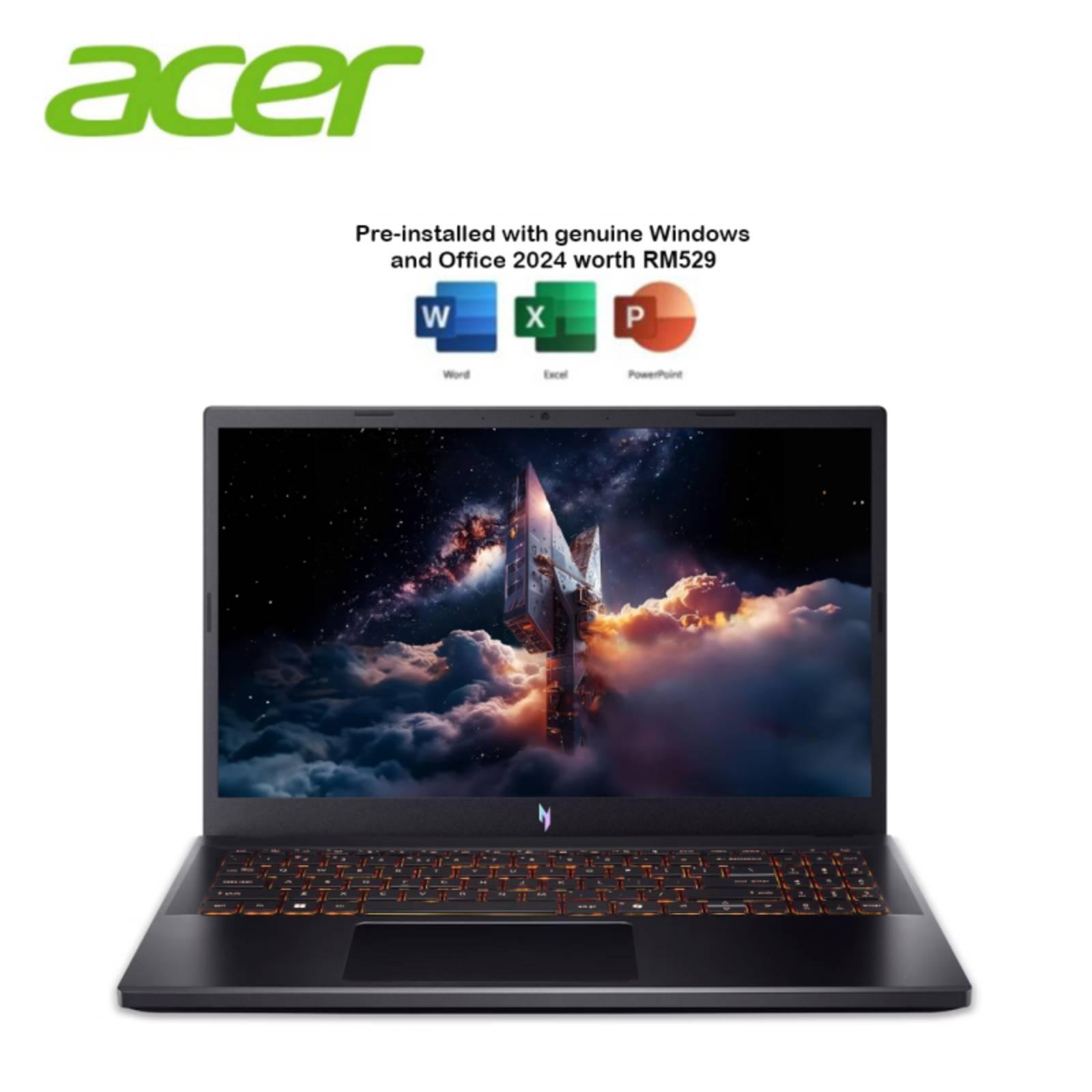(PREORDER) Acer Nitro V 15 ANV15-52 15.6" FHD 165Hz Gaming Laptop (C5-210H, 16GB, 512GB SSD, RTX3050 6GB, W11, HS+M365)