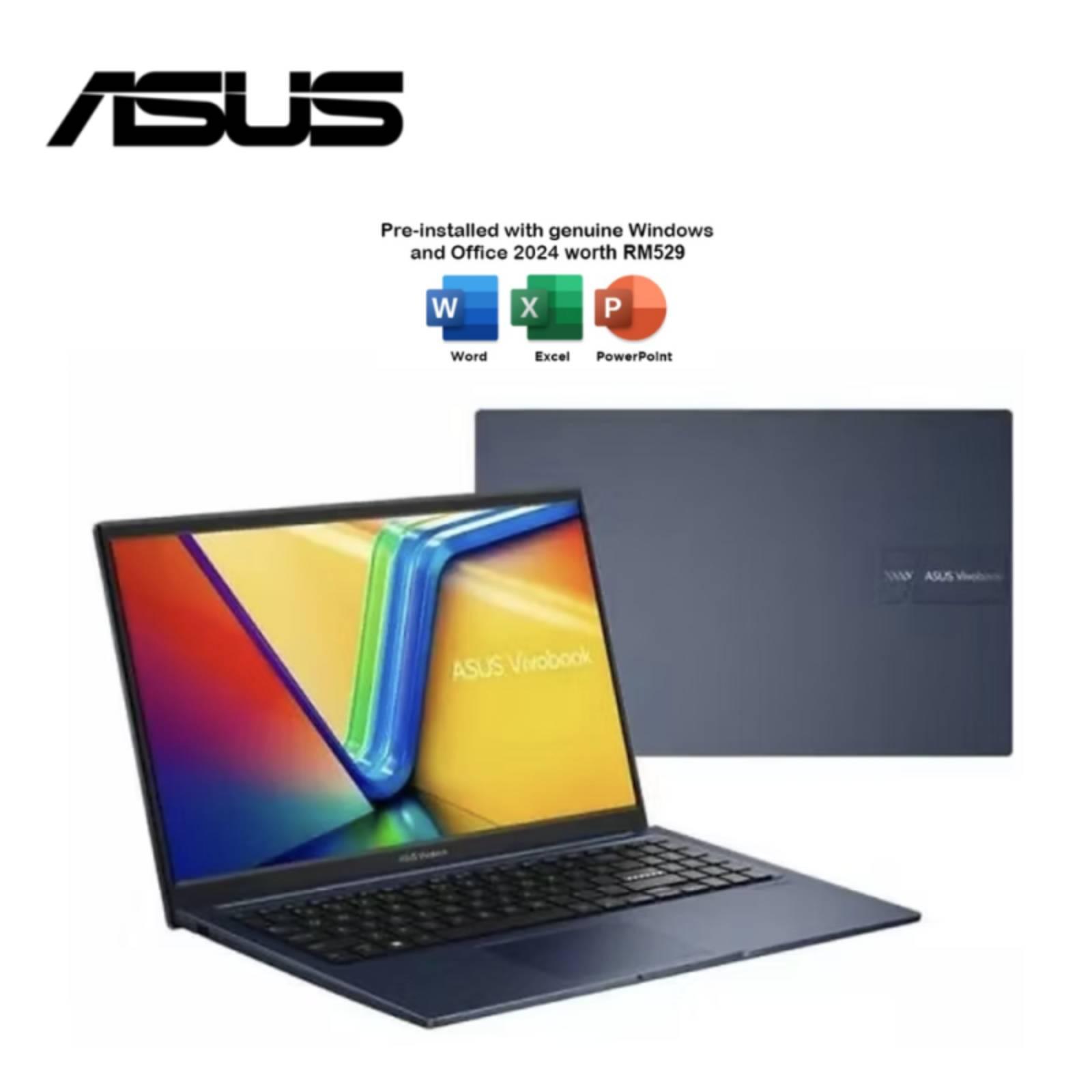 (PREORDER) Asus Vivobook 15 A1504V 15.6'' FHD Laptop Quiet Blue ( C5-120U, 8GB, 512GB SSD, Intel, W11, HS+M365 )