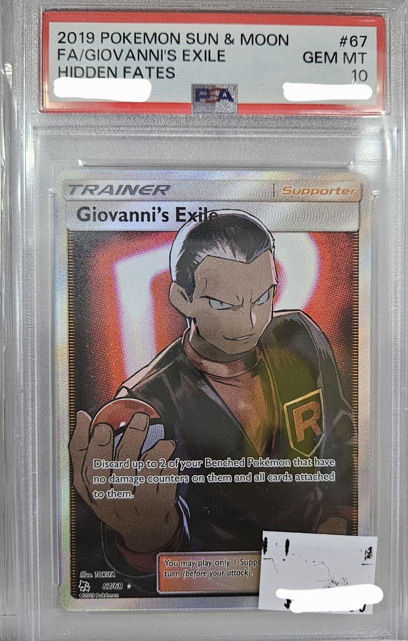 2019 Pokemon S&M #67 Giovanni's Exile PSA 10