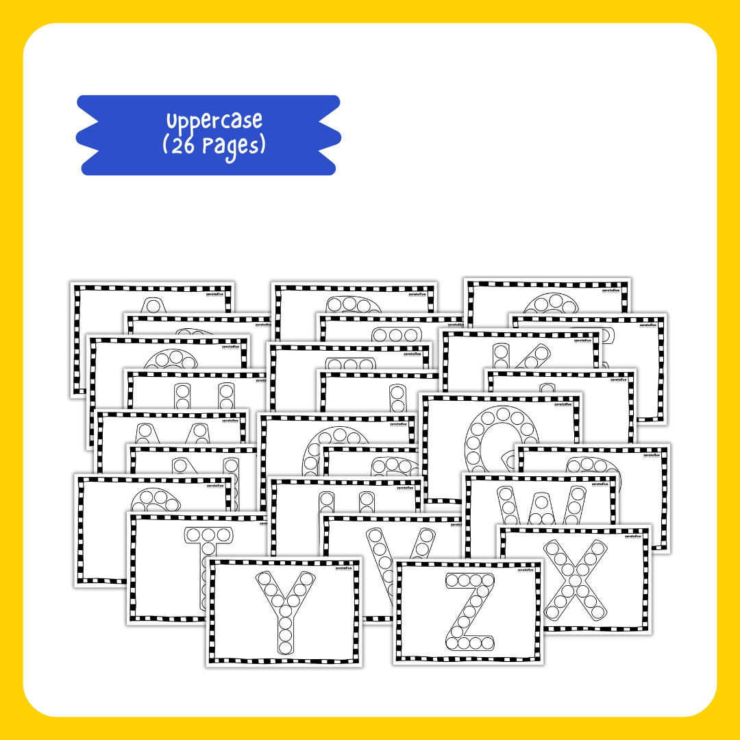 Alphabet and Numbers Do-A-Dot Worksheets