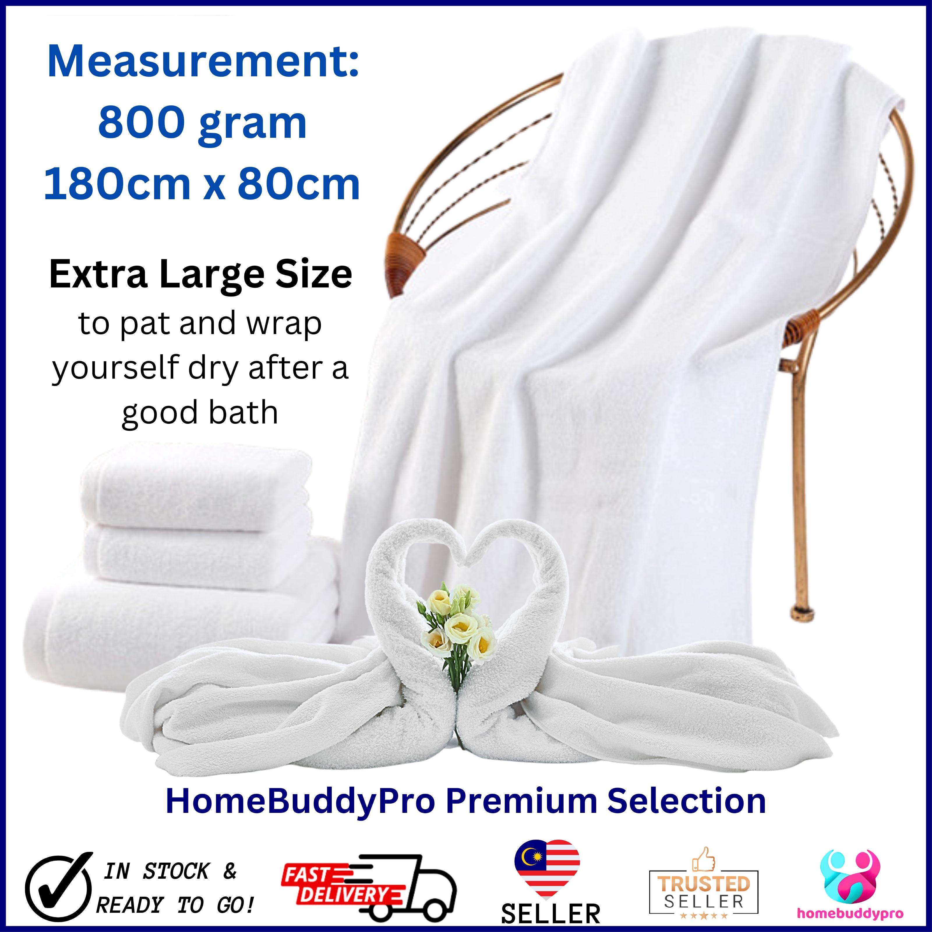 100% Cotton Extra Large Bath Towel, Hotel-Style Soft Absorbent Tuala Mandi