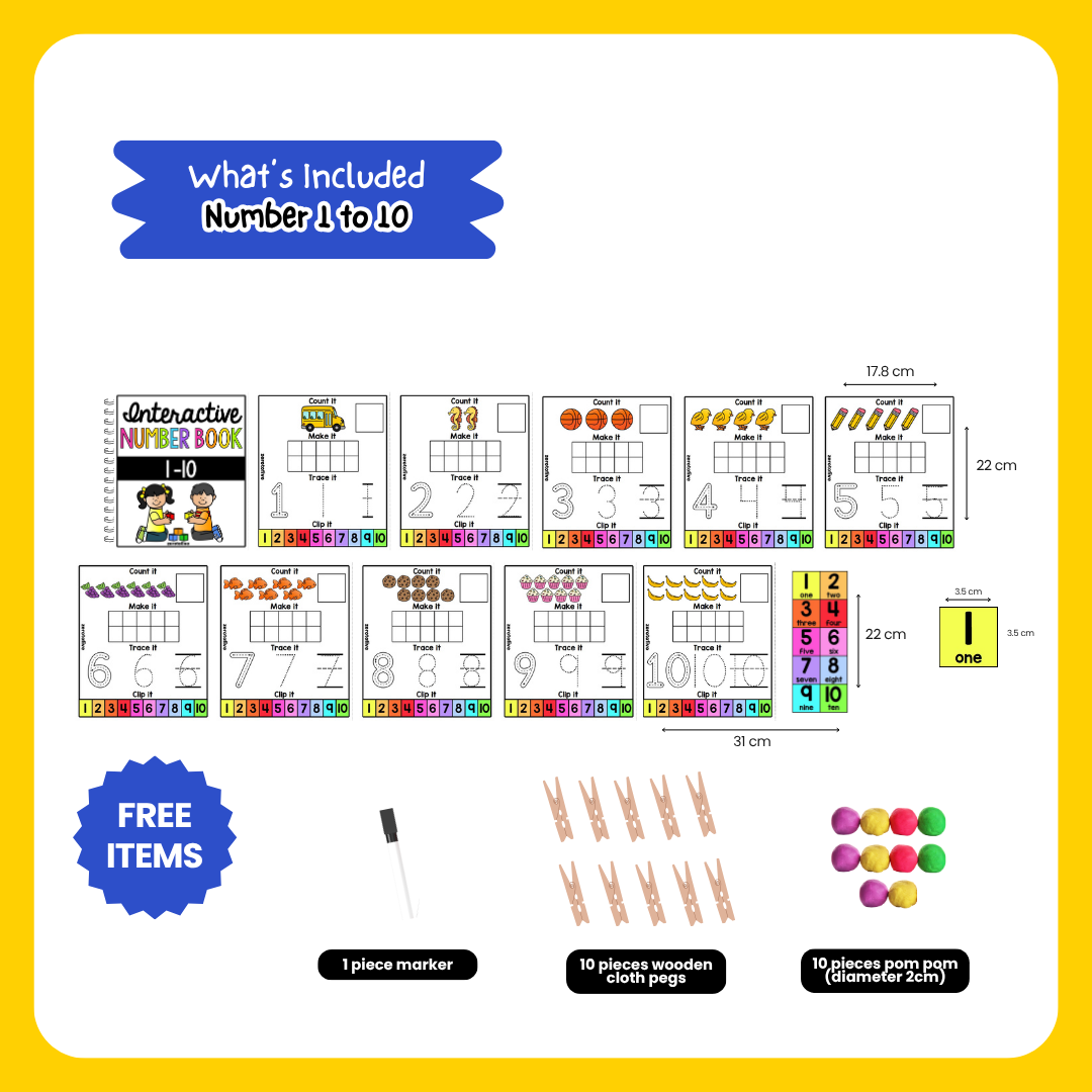Interactive Number Books from 1 to 20