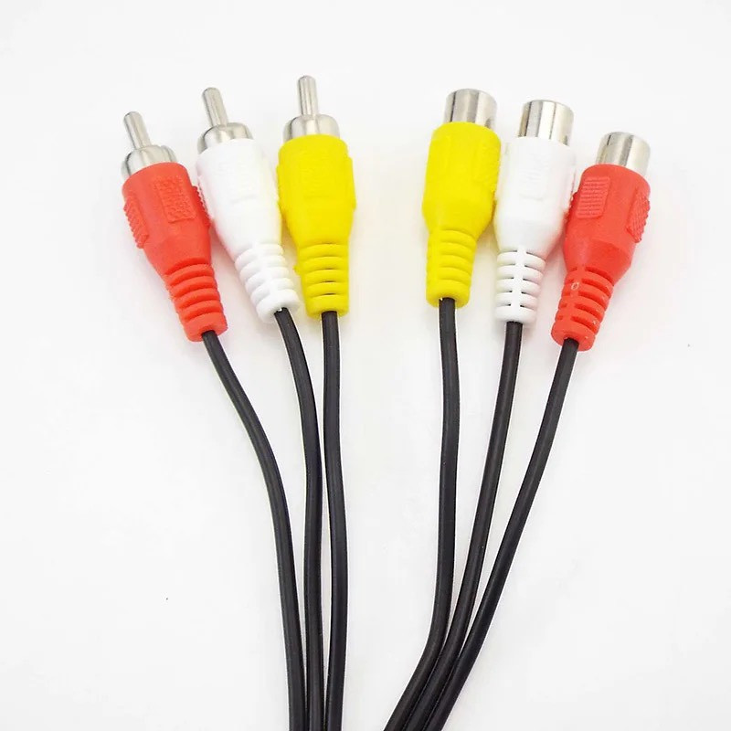3 RCA to 3 RCA Cable Male to Female Extension