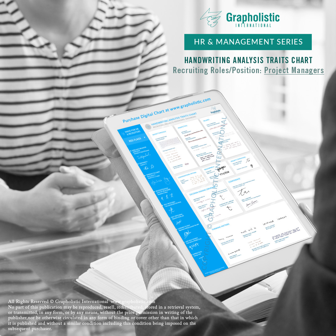 Handwriting Analysis Traits Chart (Position: Project Managers, Engineers) | HR and Management Series