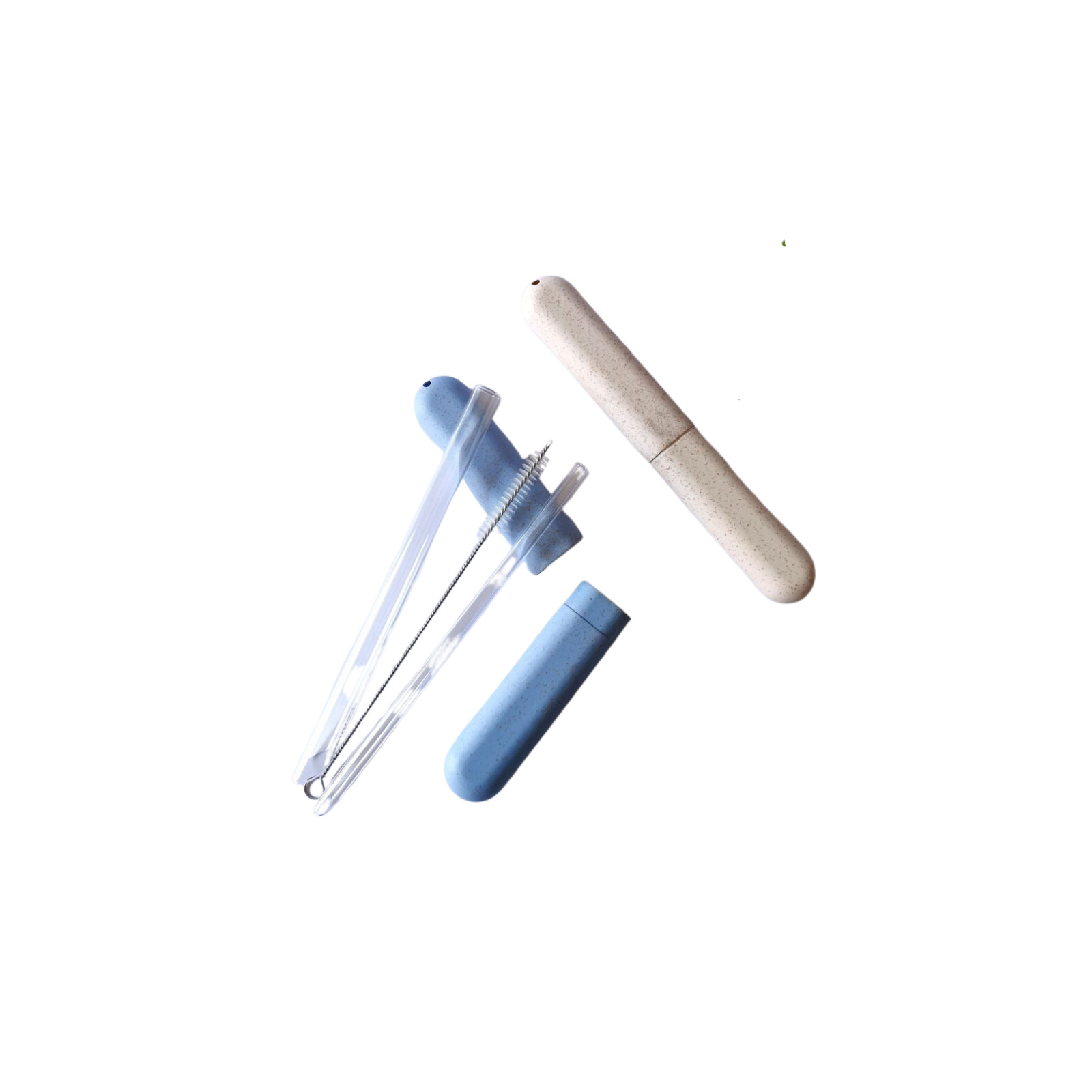 Glass Straw Set with Straw Brush