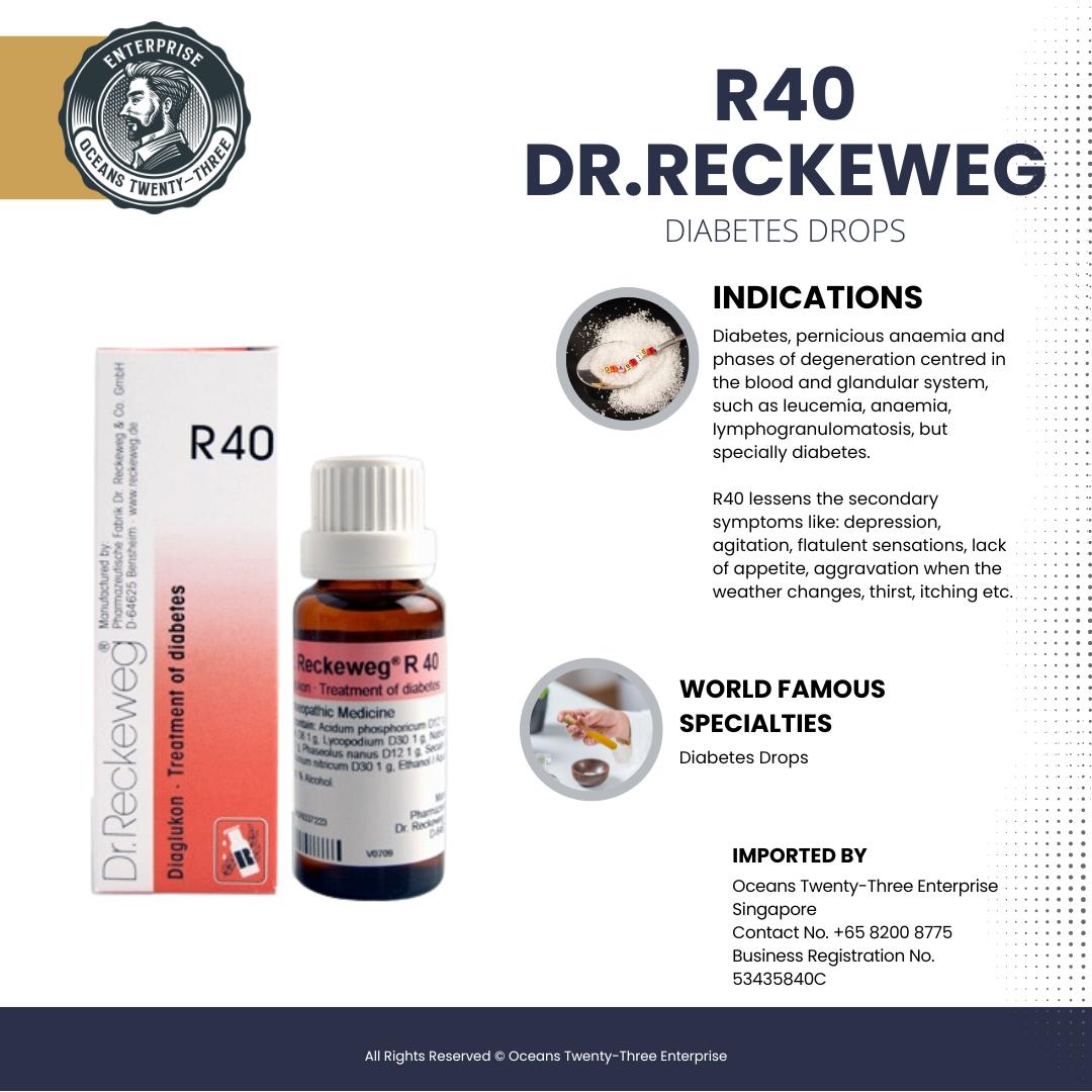 R40 Dr.Reckeweg Diabetes Drops | Homeopathy | Oceans Twenty-Three Enterprise