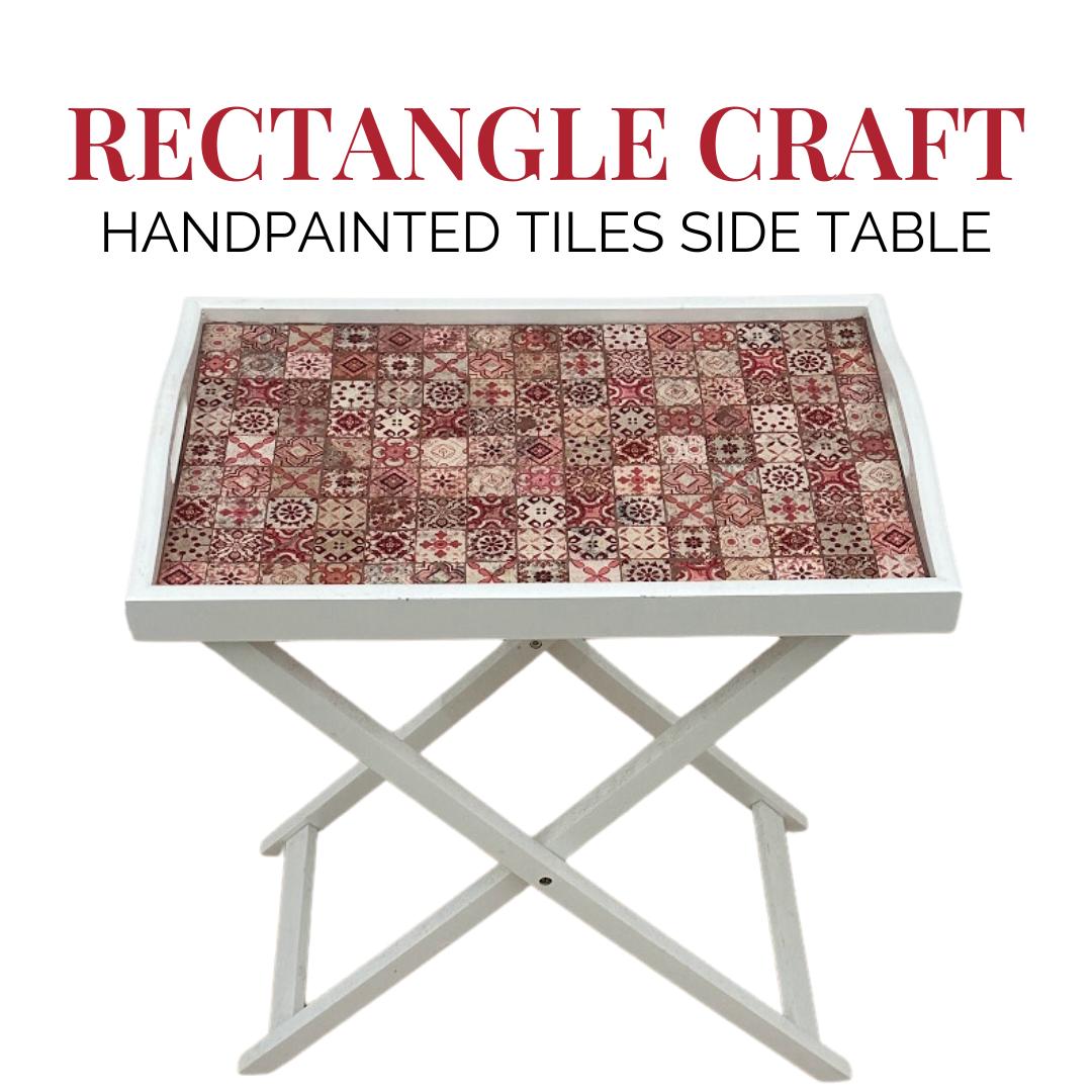 Rectangle Craft Handpainted Tile Table