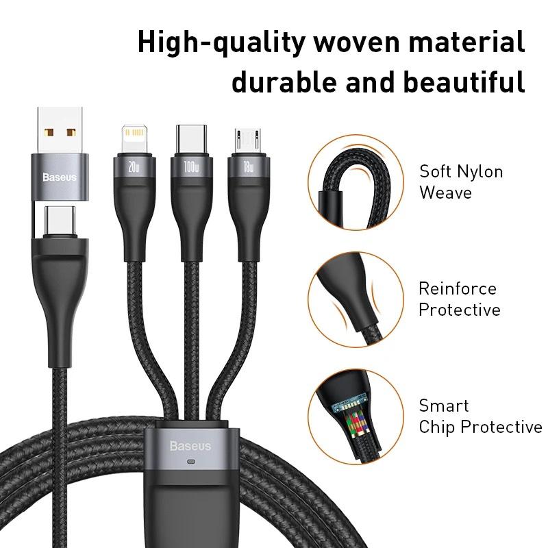 Baseus Type C/USB Fast Charge 3-in-1 Cable