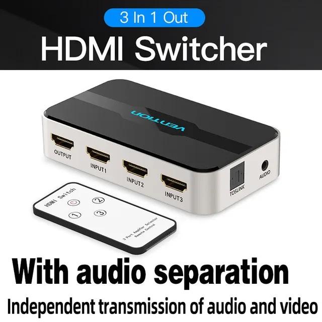 HDMI switch with audio separation