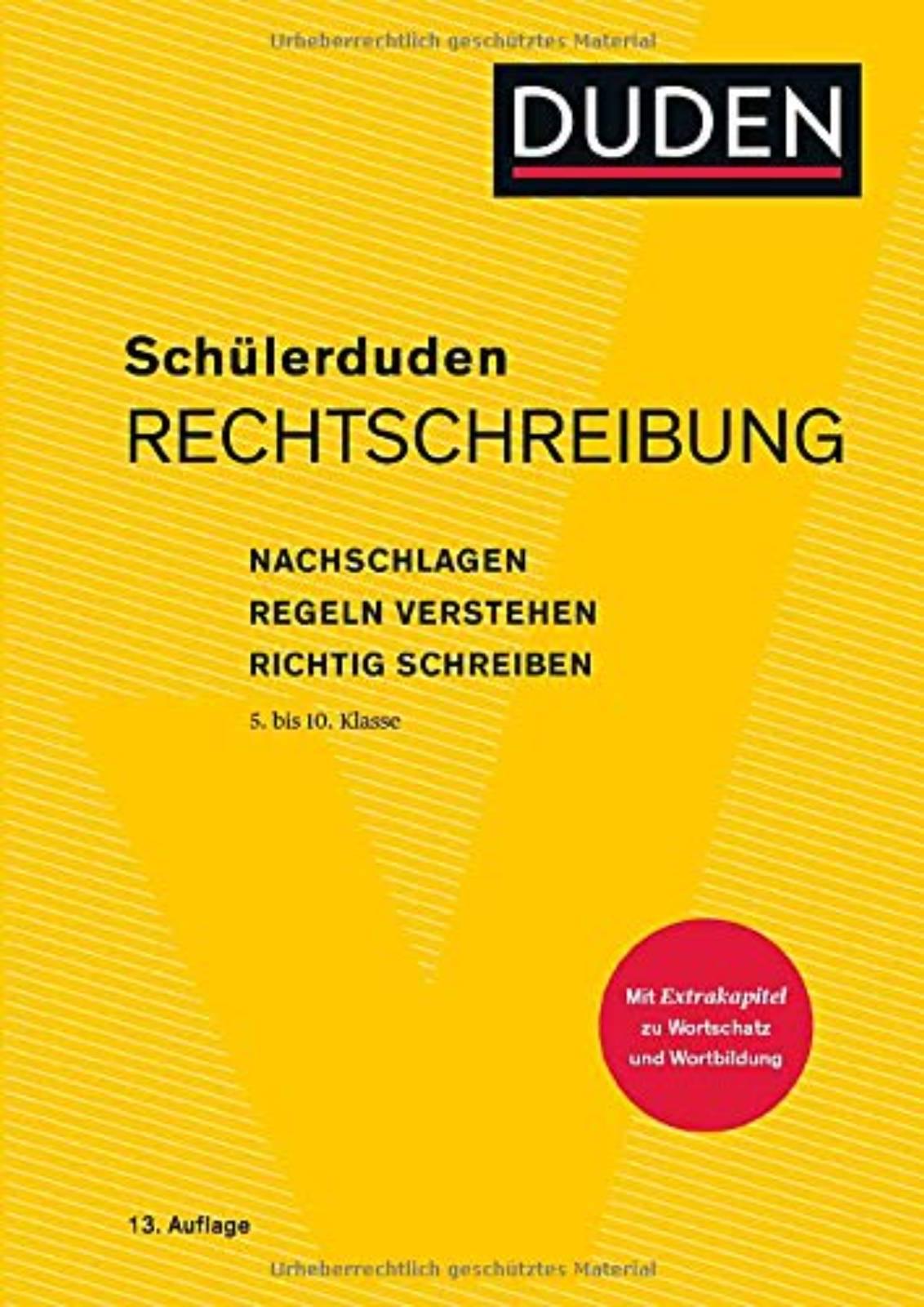 Schulerduden Rechtschreibung und Wortkunde